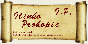 Ilinko Prokopić vizit kartica